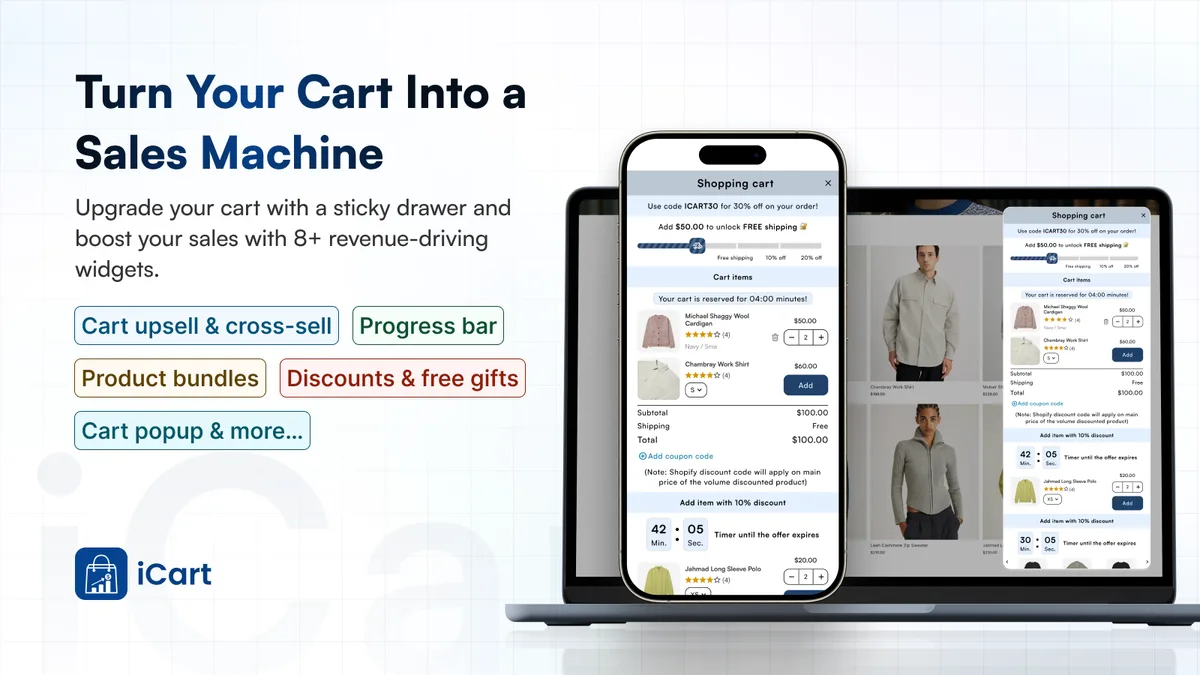 iCart Cart Drawer Cart Upsell