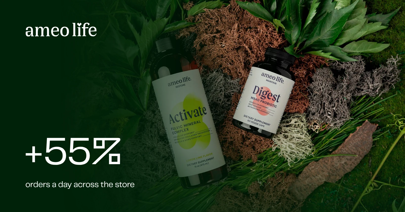 Ameo Life: +55% orders a day across the store