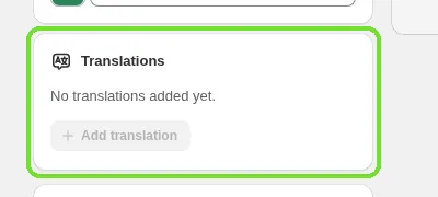 Screenshot: Translating the widget text