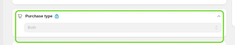 Screenshot: Which plan includes Purchase type?