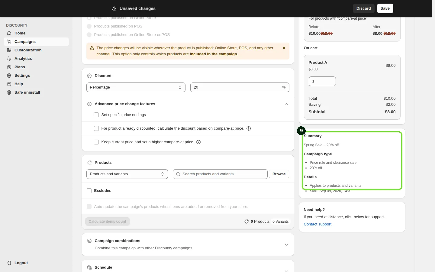 Screenshot: Step 9: Review the preview and save