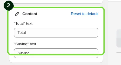 Screenshot: Step 2: Customize the text